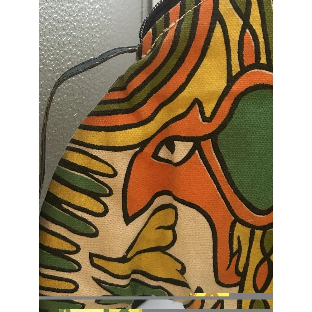 Vibrant Boho Style Banjara Indian Canvas Crossbody Tote Bag